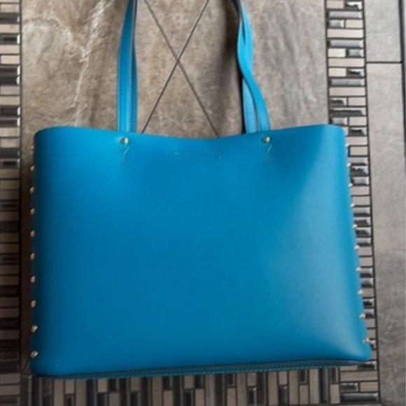 Michael Kors Manhattan Large Tote Leather Color Lagoon - Picture 13 of 16